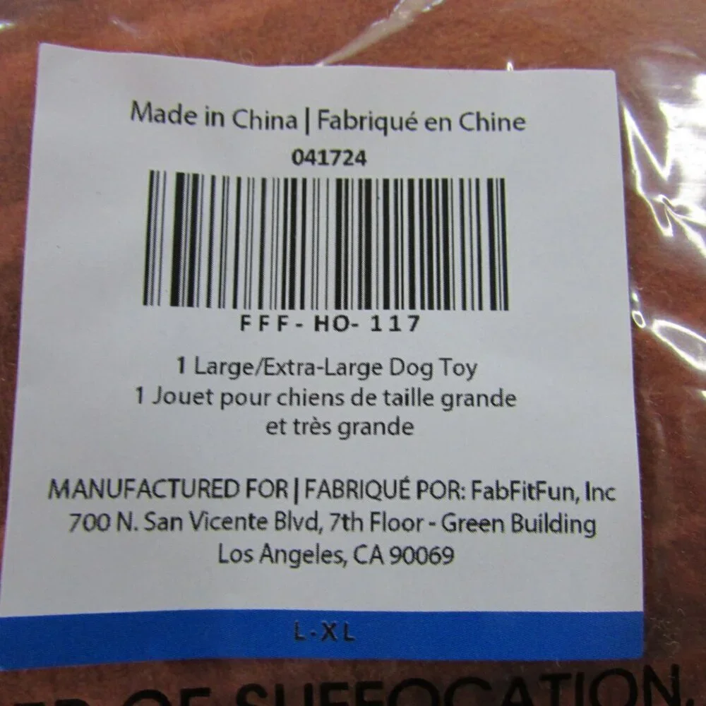 FabFitFun Large/X-Large Charcuterie Board Dog Toy